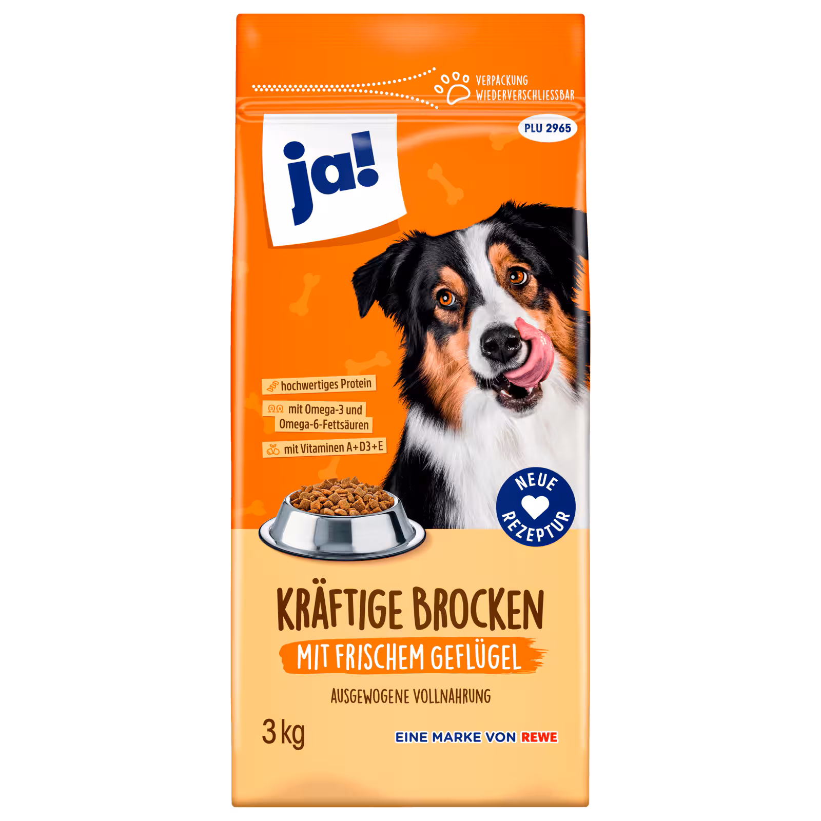 Verpackung Ja! Kräftige Brocken mit Geflügel